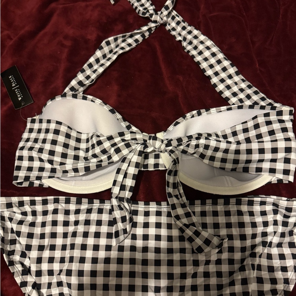 White House Black Market Black and White Gingham Bikini - Picture 3 of 5
